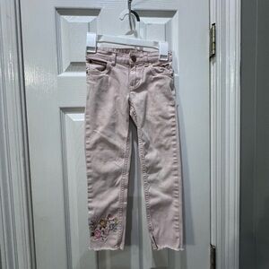 Carter's Light Pink Kids Jeans with Floral Detail